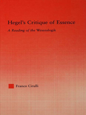 cover image of Hegel's Critique of Essence